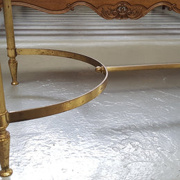 Gilt Metal Marble Top Coffee Table