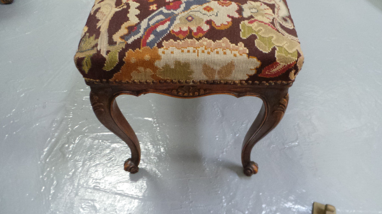 Antique French Louis XV Style Tapestry Stool | Antique & Vintage | Moonee Ponds Antiques | Australia Wide Delivery