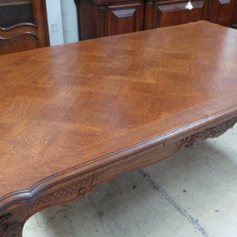 Large Carved French Oak Extension Table