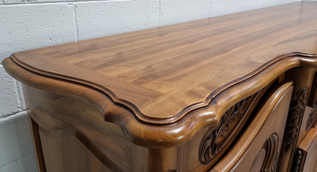 Amazing Grand Louis XV Style Walnut Four Door Beautifully Carved Sideboard | Antique & Vintage | Moonee Ponds Antiques | Australia Wide Delivery