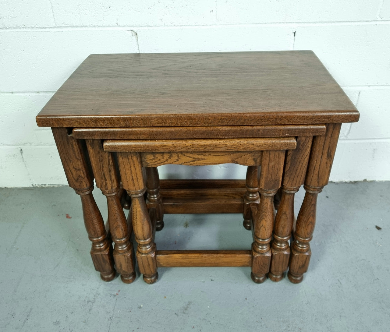 Vintage Nest of Three French Oak Tables | Antique & Vintage | Moonee Ponds Antiques | Australia Wide Delivery