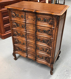 French Oak Miniature Chest of Five Drawers | Antique & Vintage | Moonee Ponds Antiques | Australia Wide Delivery