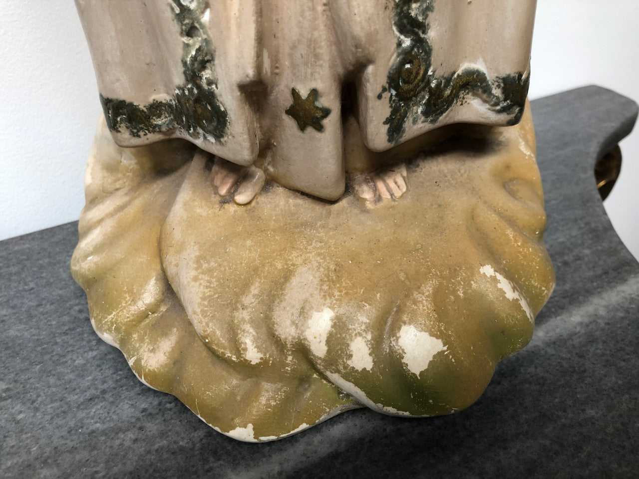 Vintage Blessed Virgin Religious Plaster Statue