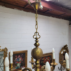 Stunning Six Arm French Bronze Chandelier | Antique & Vintage | Moonee Ponds Antiques | Australia Wide Delivery