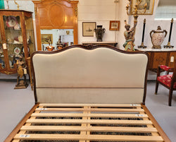 Stunning French Louis XV Style Queen Size Upholstered Bed | Antique & Vintage | Moonee Ponds Antiques | Australia Wide Delivery