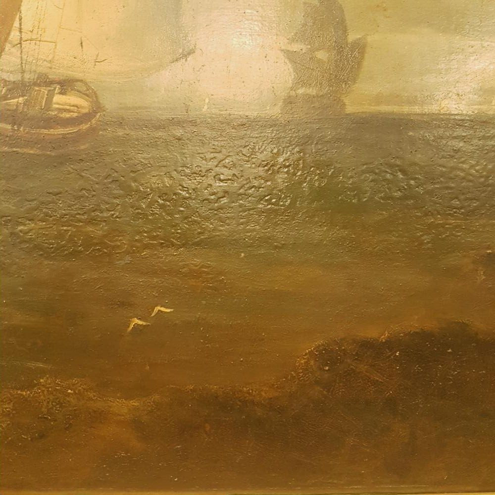 French Antique Oil Painting