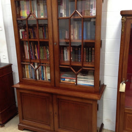 Pair French Mahogany bookcases