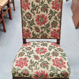 Rare set of eight high quality French walnut Louis XV style chairs. They have original tapestry ready to be reupholstered. Frames are in good strong condition.