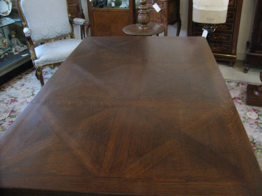 French Oak Double Pedestal Desk