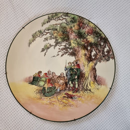 Royal Doulton “Under the Greenwood tree” Series Ware. D6341 – Large Wall Charger with wire frame ready to hang,  34cm Diameter. In good condition please view photos as they help form part of the description.