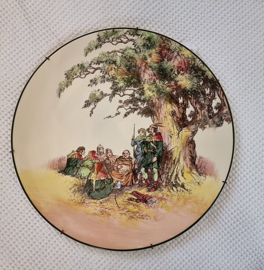 Royal Doulton “Under the Greenwood tree” Series Ware. D6341 – Large Wall Charger with wire frame ready to hang,  34cm Diameter. In good condition please view photos as they help form part of the description.