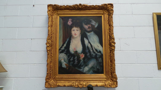 Beautifully Gilt Framed Antique Oil On Canvas By Van Damme