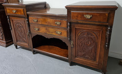 Walnut Sideboard Base Cupboards & Four Drawers | Antique & Vintage | Moonee Ponds Antiques | Australia Wide Delivery