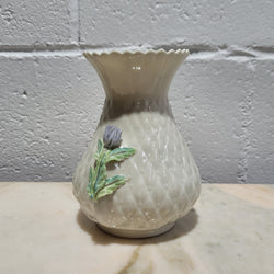 Vintage Belleek Irish Porcelain Thistle Design Vase | Antique & Vintage | Moonee Ponds Antiques | Australia Wide Delivery