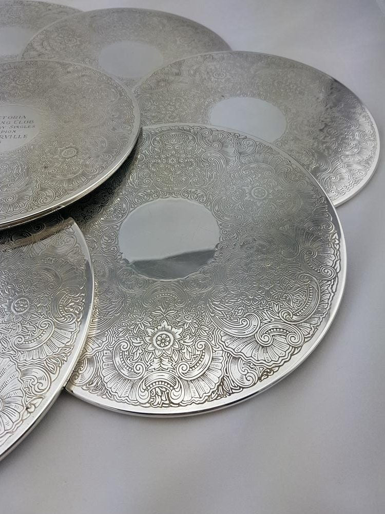 Set of Eight Hecworth Plate Coasters | Antique & Vintage | Moonee Ponds Antiques | Australia Wide Delivery