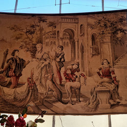 Large Antique Belgium Tapestry