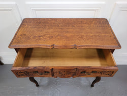 Vintage French Dark Oak Louis XV Style Chest of Three Drawers | Antique & Vintage | Moonee Ponds Antiques | Australia Wide Delivery