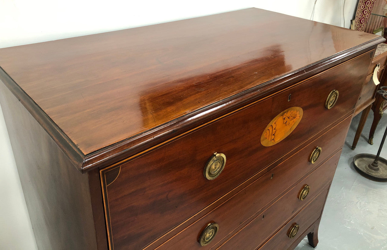 Georgian Inlaid Mahogany Secretaire | Antique & Vintage | Moonee Ponds Antiques | Australia Wide Delivery