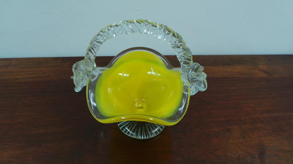 Art Glass Basket | Antique & Vintage | Moonee Ponds Antiques | Australia Wide Delivery