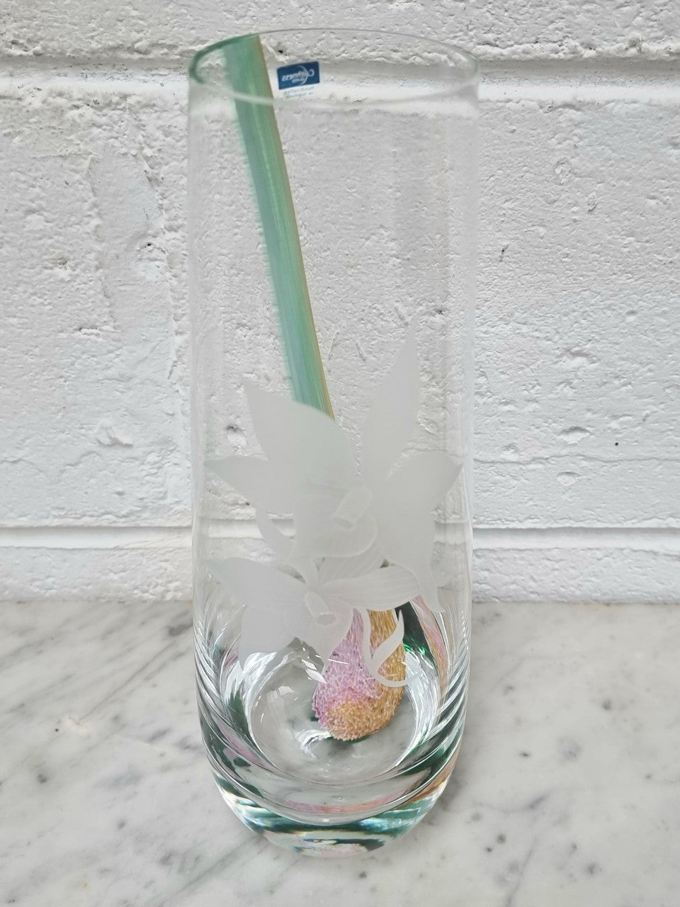 Beautiful  Etched Caithness Decorative Vase
