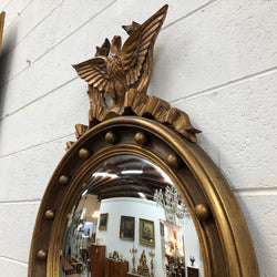 Rare Wooden Framed Convex Mirror | Antique & Vintage | Moonee Ponds Antiques | Australia Wide Delivery