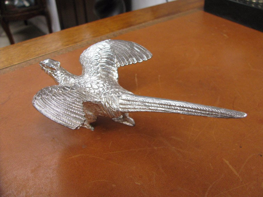 Silver Plated Pheasant Figure | Antique & Vintage | Moonee Ponds Antiques | Australia Wide Delivery