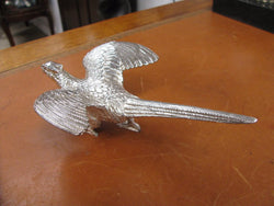 Silver Plated Pheasant Figure | Antique & Vintage | Moonee Ponds Antiques | Australia Wide Delivery