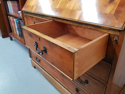 Antique Yew Wood Bureau With A Leather Inset | Antique & Vintage | Moonee Ponds Antiques | Australia Wide Delivery