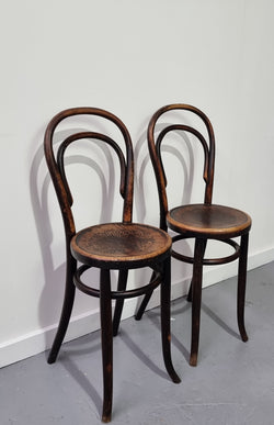 Stunning Petite Cafe Bentwood Chairs with Original Shell Embossed Seats | Antique & Vintage | Moonee Ponds Antiques | Australia Wide Delivery