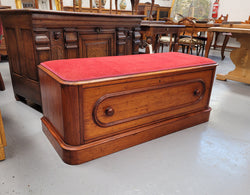 Victorian Cedar Blanket Box Seat | Antique & Vintage | Moonee Ponds Antiques | Australia Wide Delivery
