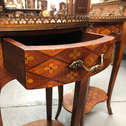 Pair Of High Quality Kingwood Louis XV Marquetry Inlaid Bedsides | Antique & Vintage | Moonee Ponds Antiques | Australia Wide Delivery