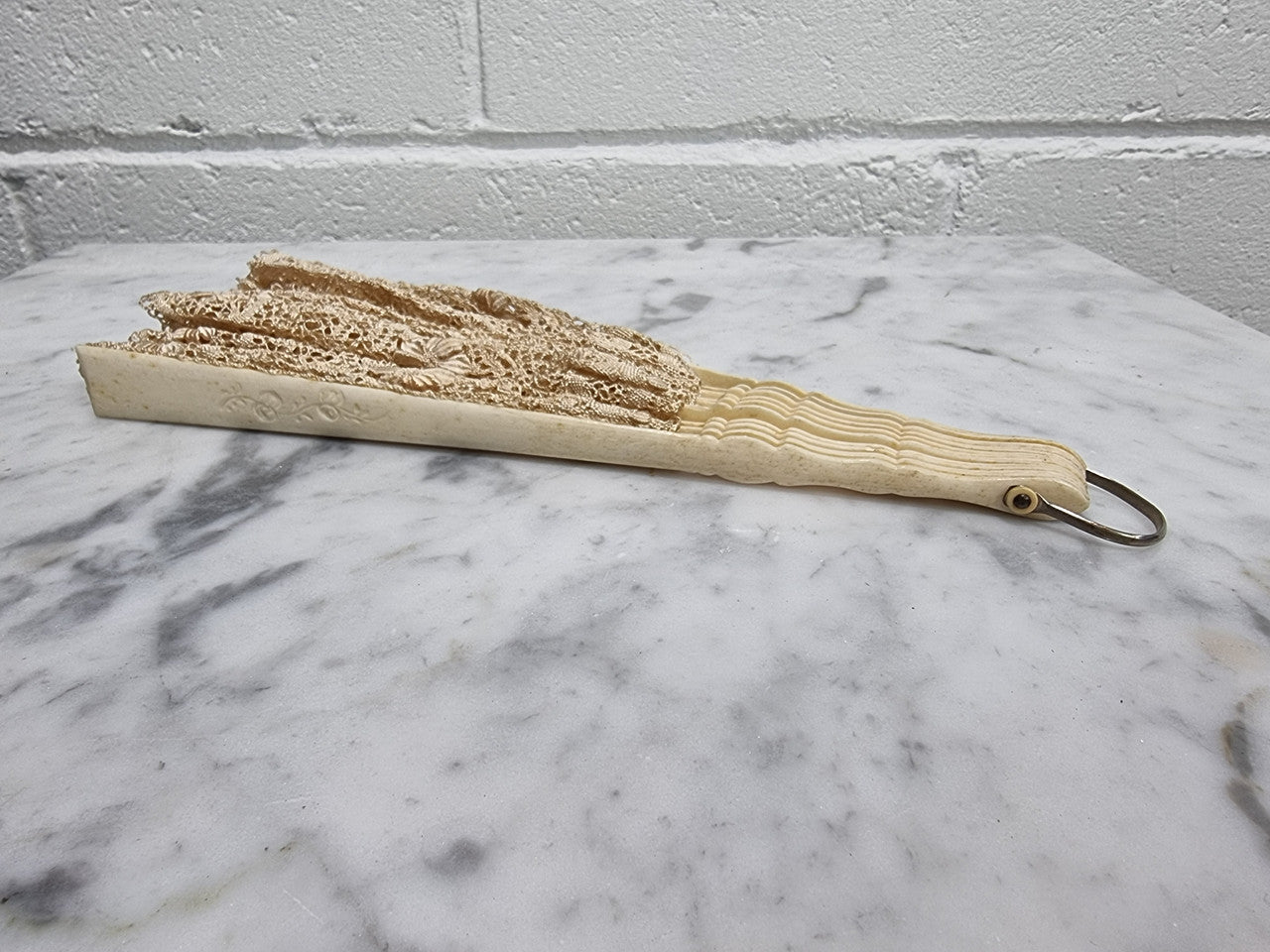 Edwardian Bone and Lace Fan | Antique & Vintage | Moonee Ponds Antiques | Australia Wide Delivery