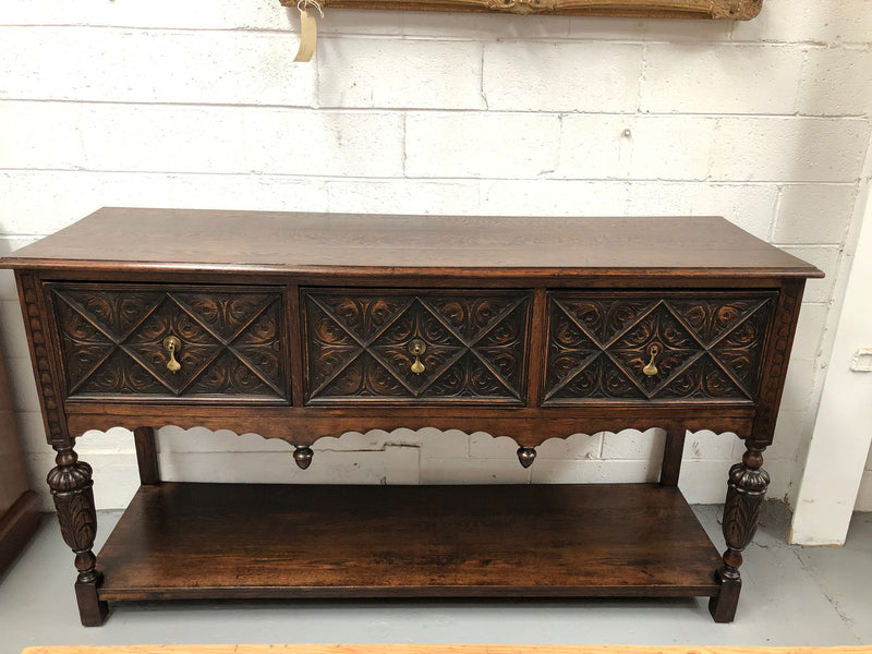 Georgian Style Carved Oak Dresser