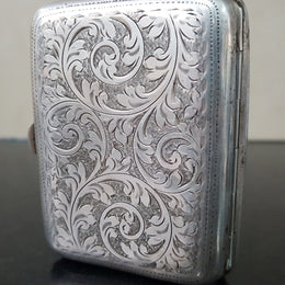 Birmingham Silver Card Case Hallmarked For sale at Moonee Ponds Antiques Airport West Showroom