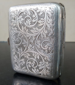 Birmingham Silver Card Case Hallmarked | Antique & Vintage | Moonee Ponds Antiques | Australia Wide Delivery