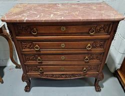 French Renaissance Style Marble Top Chest of Drawers | Antique & Vintage | Moonee Ponds Antiques | Australia Wide Delivery