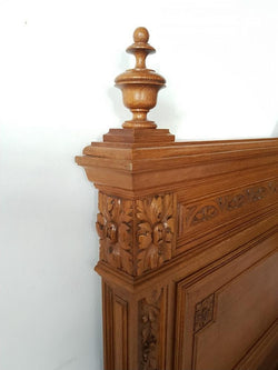 French Henry II Oak Queen Size Bed | Antique & Vintage | Moonee Ponds Antiques | Australia Wide Delivery