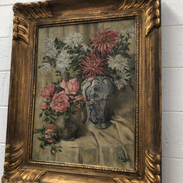 French Style Framed Floral Painting