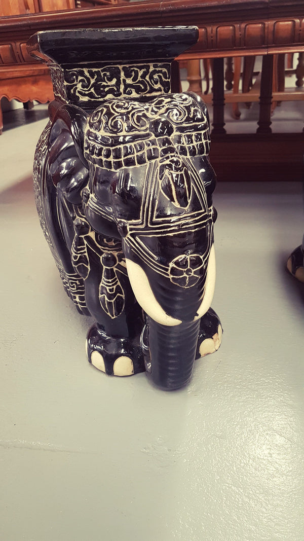 Vintage Chinese Elephant Planter Stand