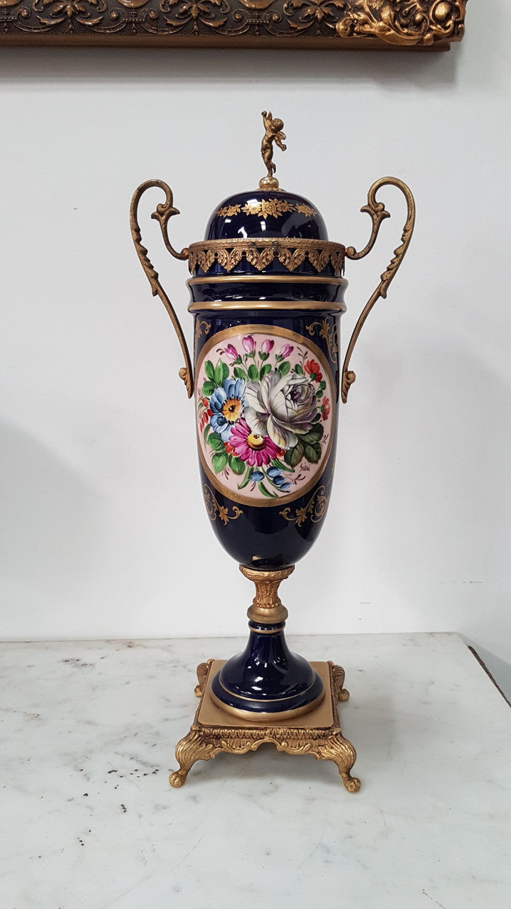 French Three-piece Sevres Style Porcelain Vase | Antique & Vintage | Moonee Ponds Antiques | Australia Wide Delivery