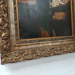 Sensational Antique Oil Painting On Canvas