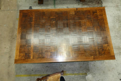 Large Parquetry Spanish Style French Oak Extension Table | Antique & Vintage | Moonee Ponds Antiques | Australia Wide Delivery