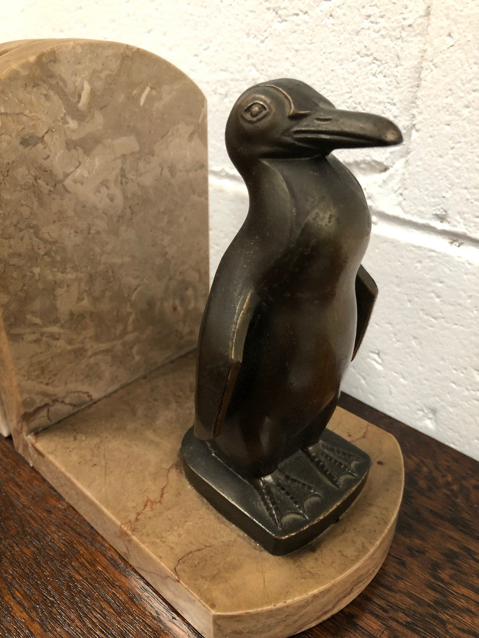 Amazing Pair Of French Art Deco Bronze Penguin Bookends | Antique & Vintage | Moonee Ponds Antiques | Australia Wide Delivery