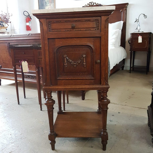 Single French Oak Bedside Cabinet
