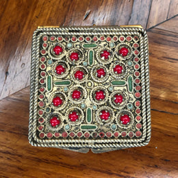 Antique Gilt French Miniature Compact