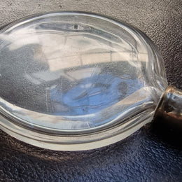Simple but beautiful Antique silver and cut crystal perfume bottle . It also so has a lovely small internal stopper see photos. It is in good original condition.