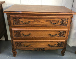Lovely Provincial Oak Three Drawer Commode | Antique & Vintage | Moonee Ponds Antiques | Australia Wide Delivery