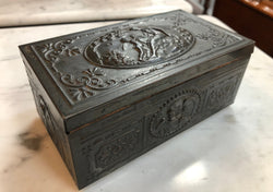 Decorative Vintage Cedar & Metal Box | Antique & Vintage | Moonee Ponds Antiques | Australia Wide Delivery
