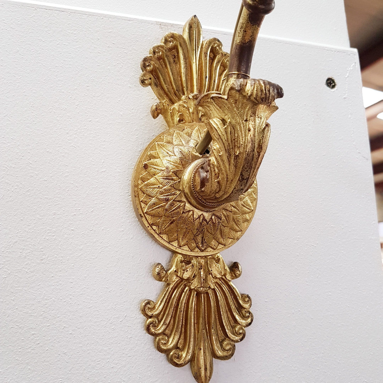 A Pair Antique French – Parisienne Empire Style Gilt Bronze Wall Lights