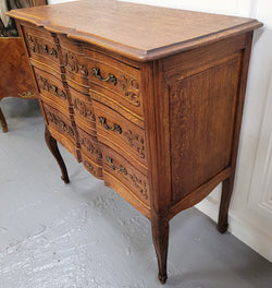 Vintage French Dark Oak Louis XV Style Chest of Three Drawers | Antique & Vintage | Moonee Ponds Antiques | Australia Wide Delivery